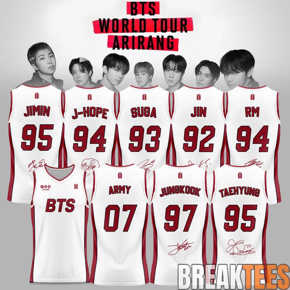 BTS ARIRANG World Tour 2026 Basketball Jersey