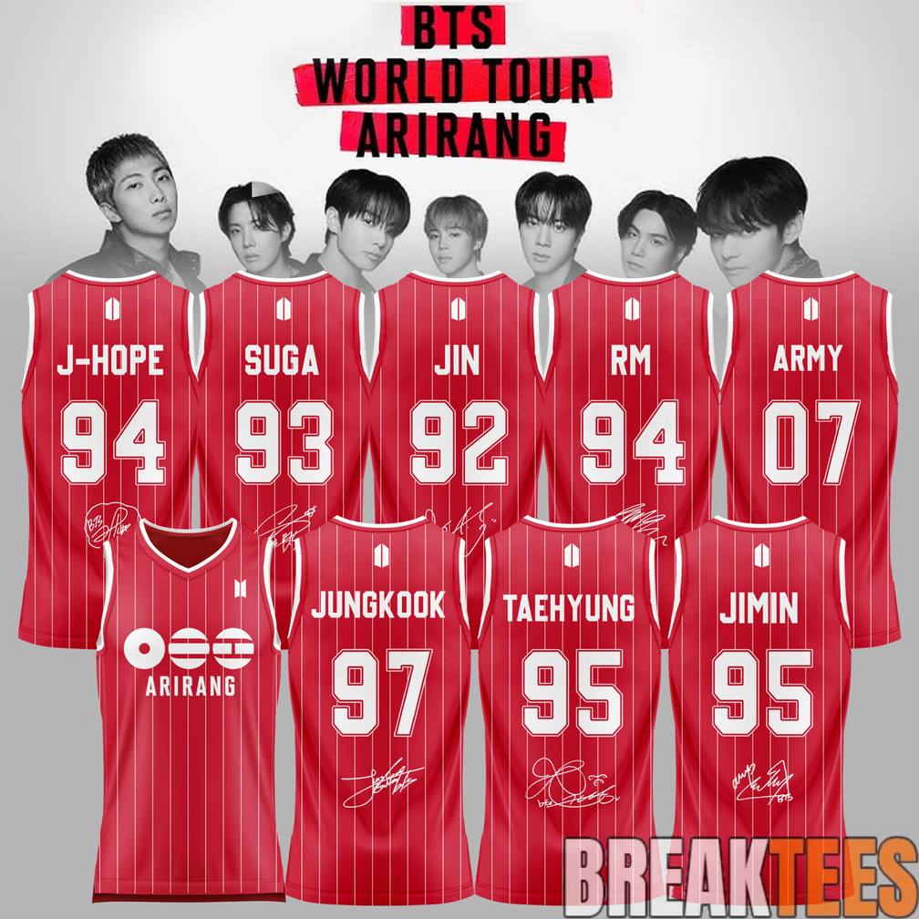 BTS ARIRANG World Tour 2026 Basketball Jersey