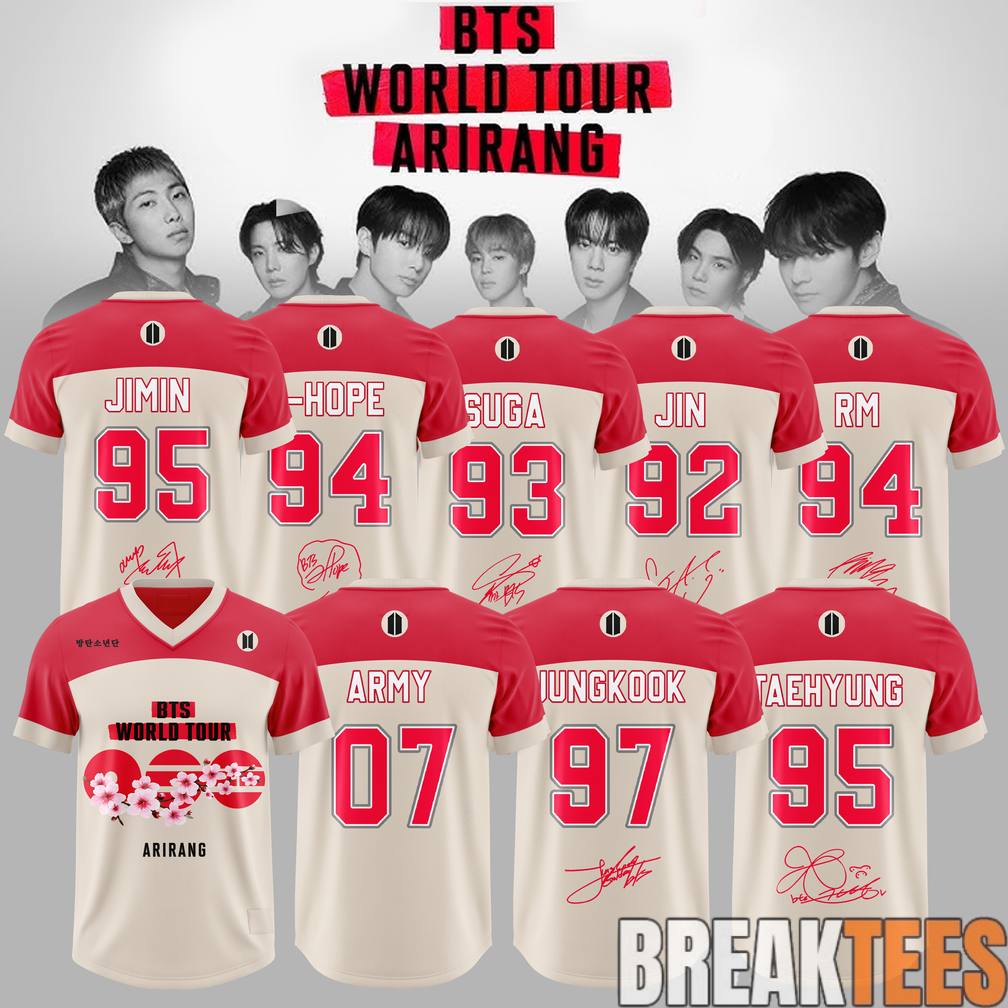 BTS ARIRANG World Tour 2026 Football Jersey