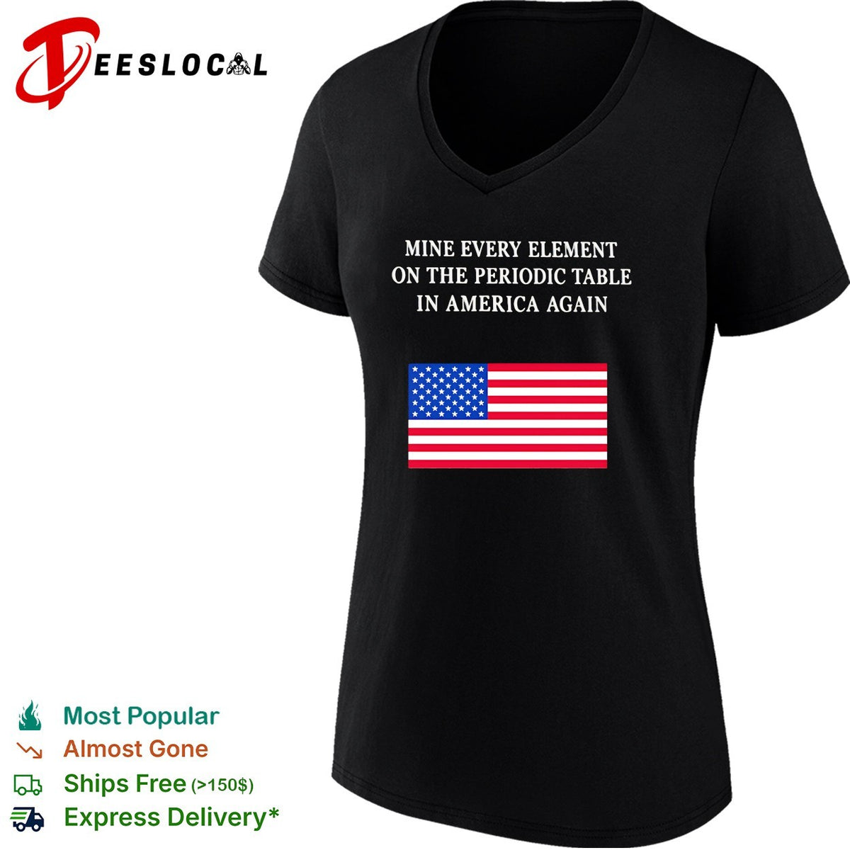 Back Mine Every Element On The Periodic Table In America Again shirt