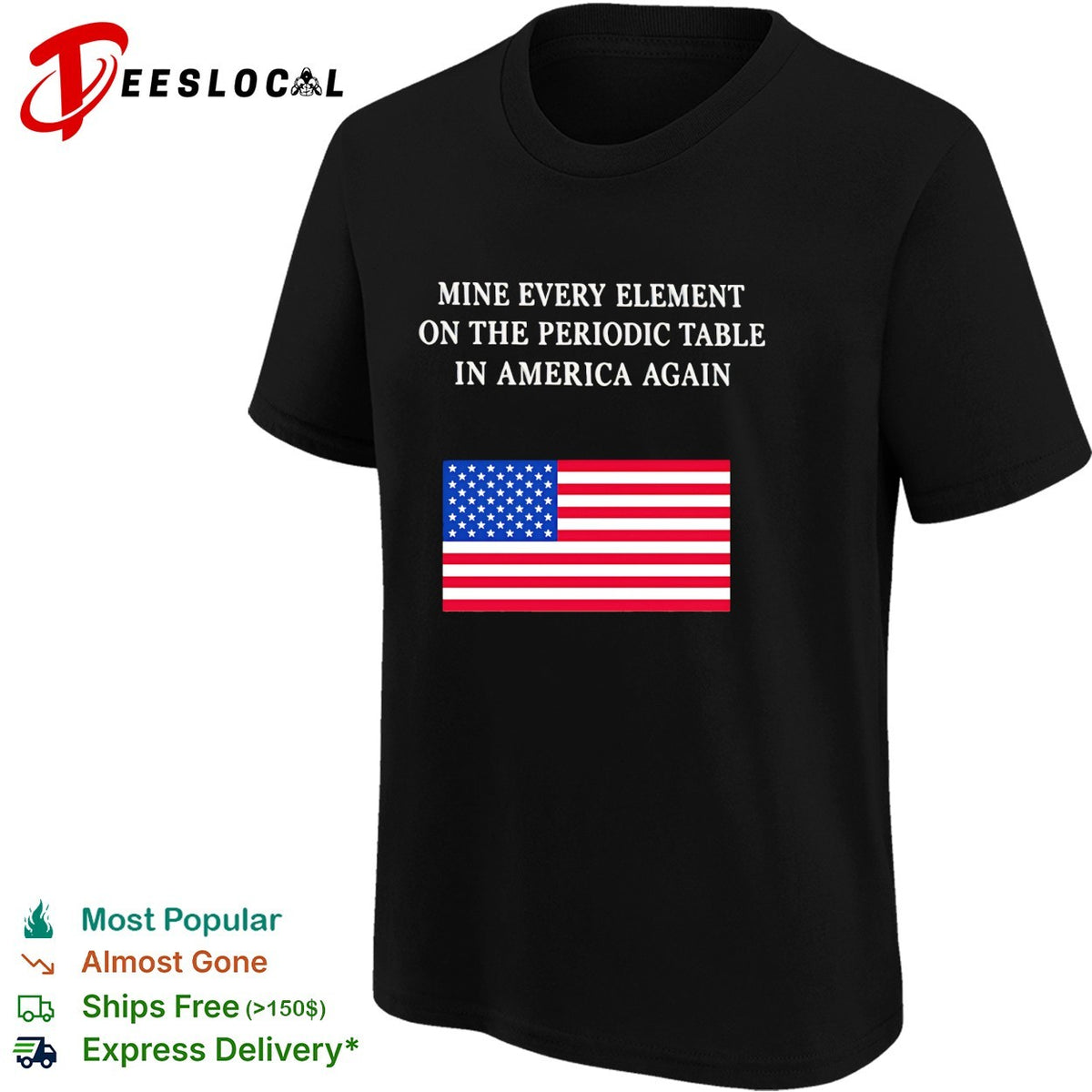 Back Mine Every Element On The Periodic Table In America Again shirt