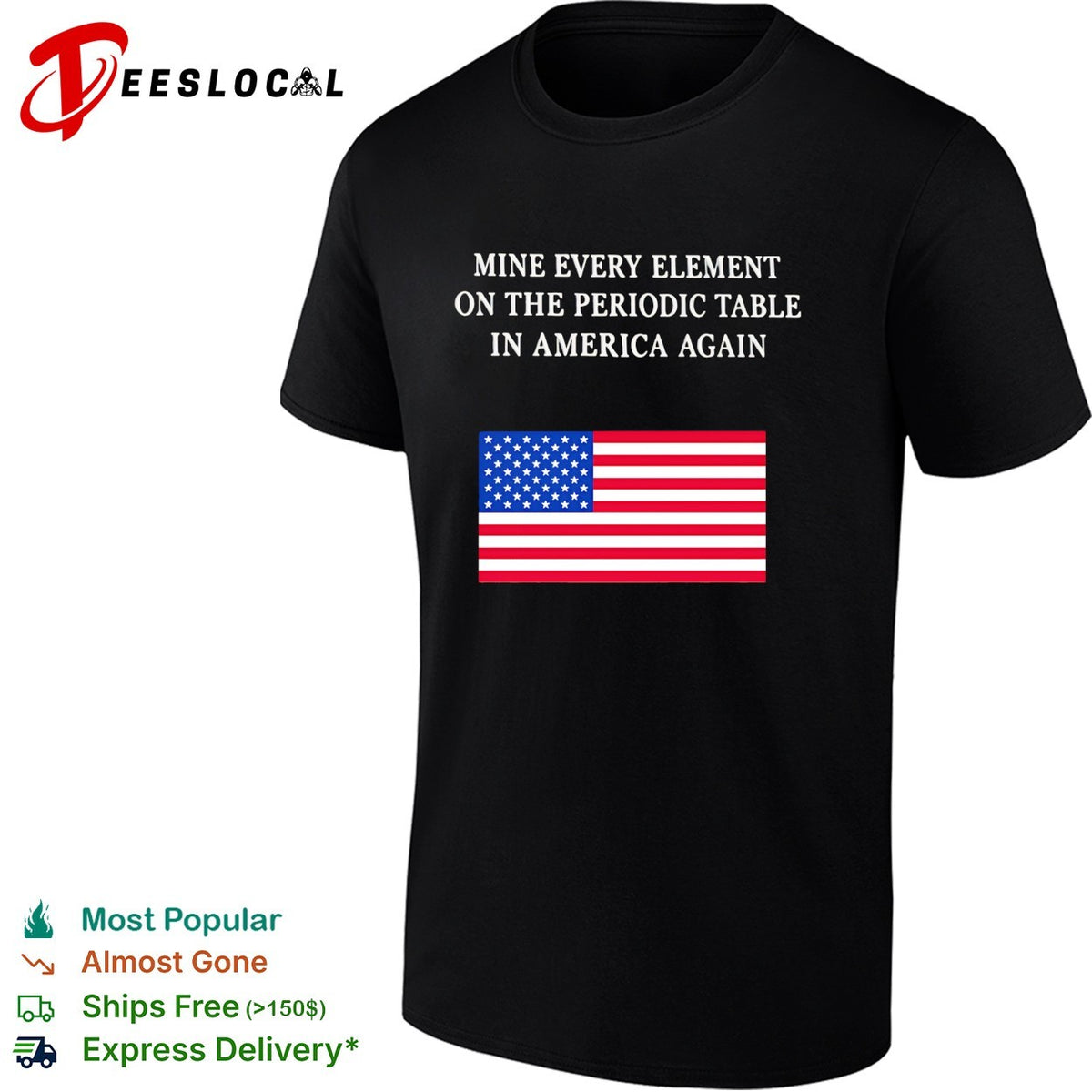 Back Mine Every Element On The Periodic Table In America Again shirt