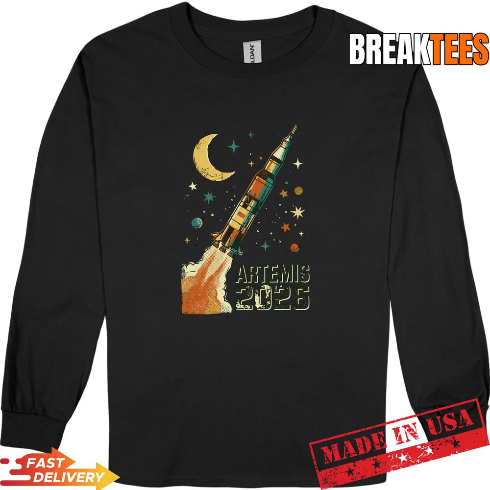 Back to The Moon Artemis II Lunar Mission 2026 Rocket Launch Shirt