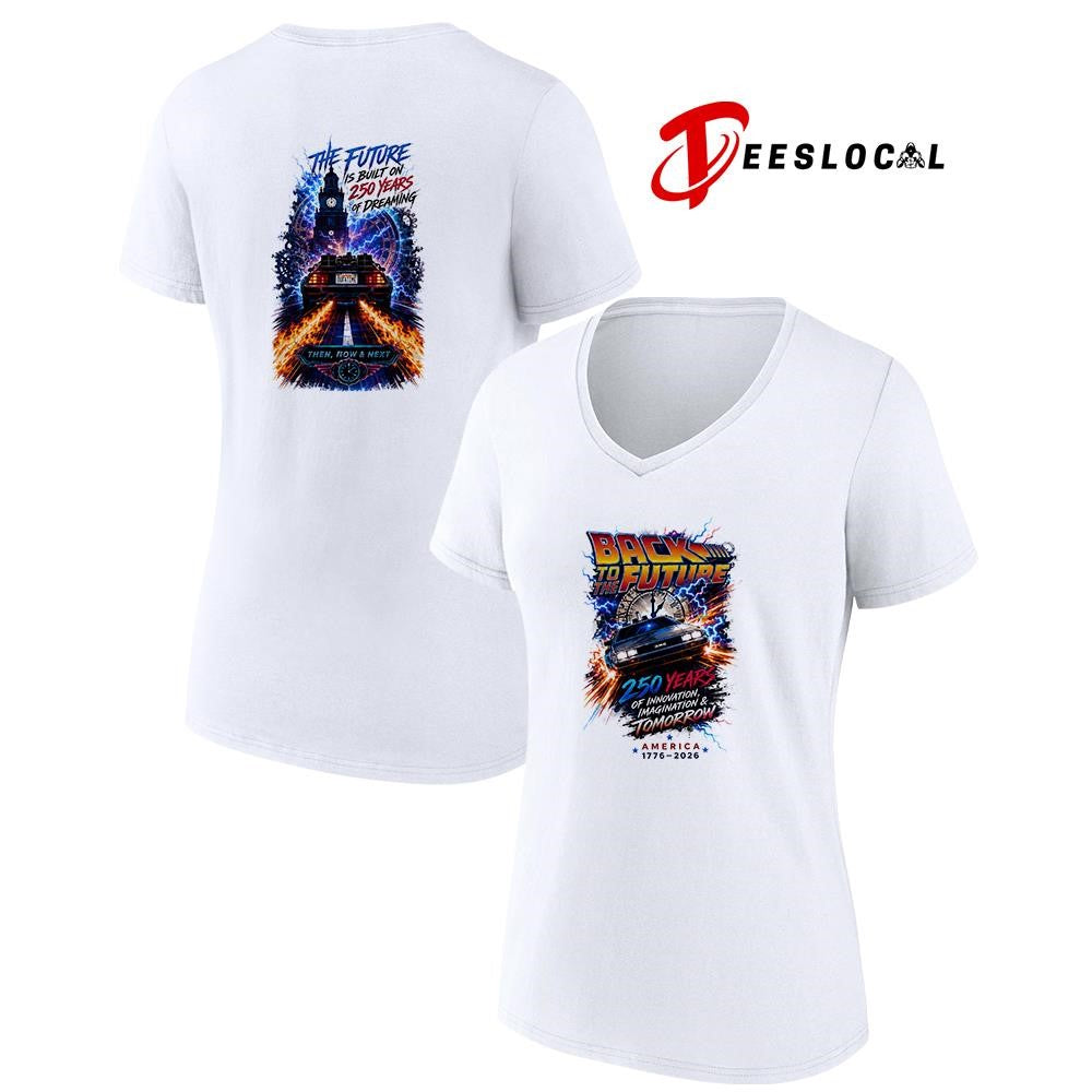 Back to the future 250 years of innovation imagination and tomorrow graphic shirt