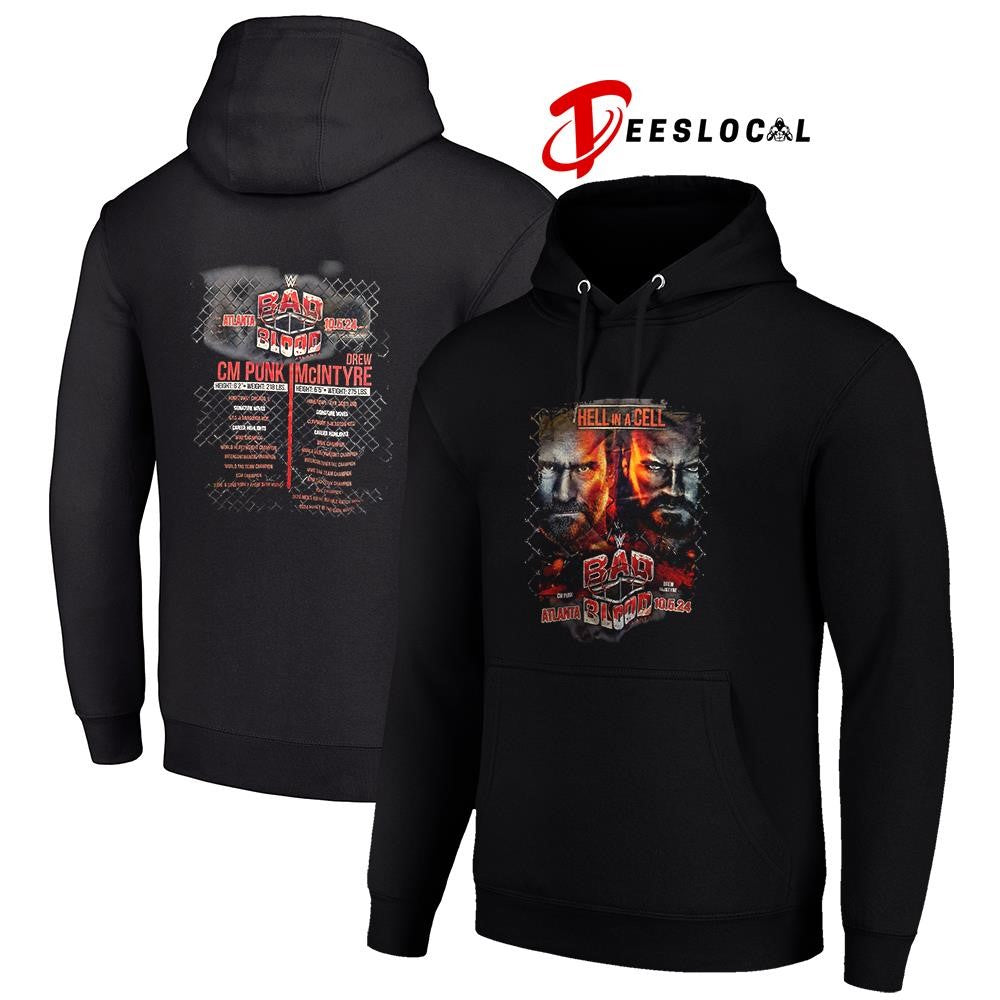Bad Blood hell in a cell line up graphic shirt