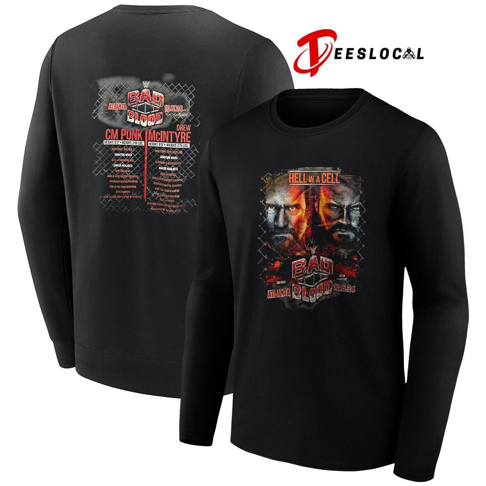 Bad Blood hell in a cell line up graphic shirt