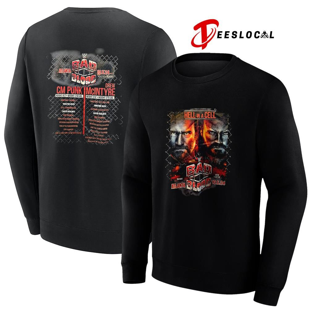 Bad Blood hell in a cell line up graphic shirt