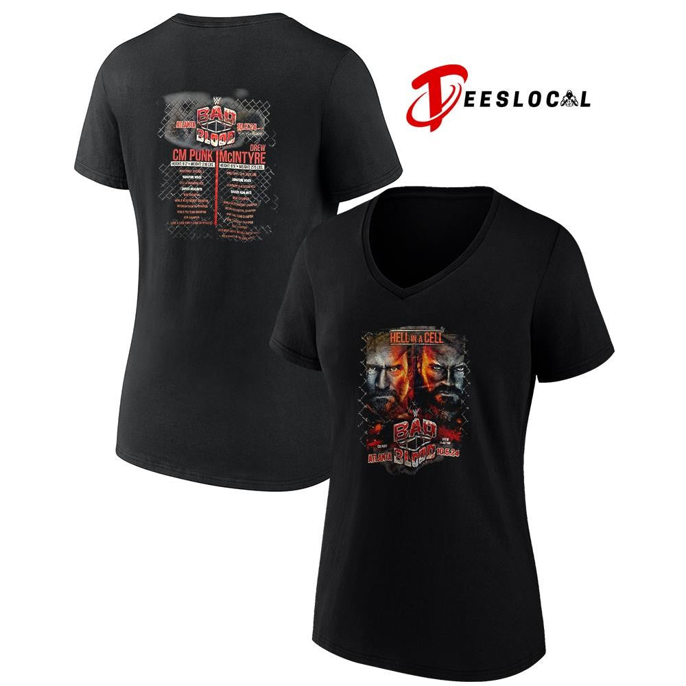 Bad Blood hell in a cell line up graphic shirt