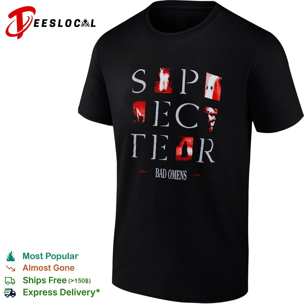 Bad Omens Specter red graphics are you still there so is your God lonely shirt