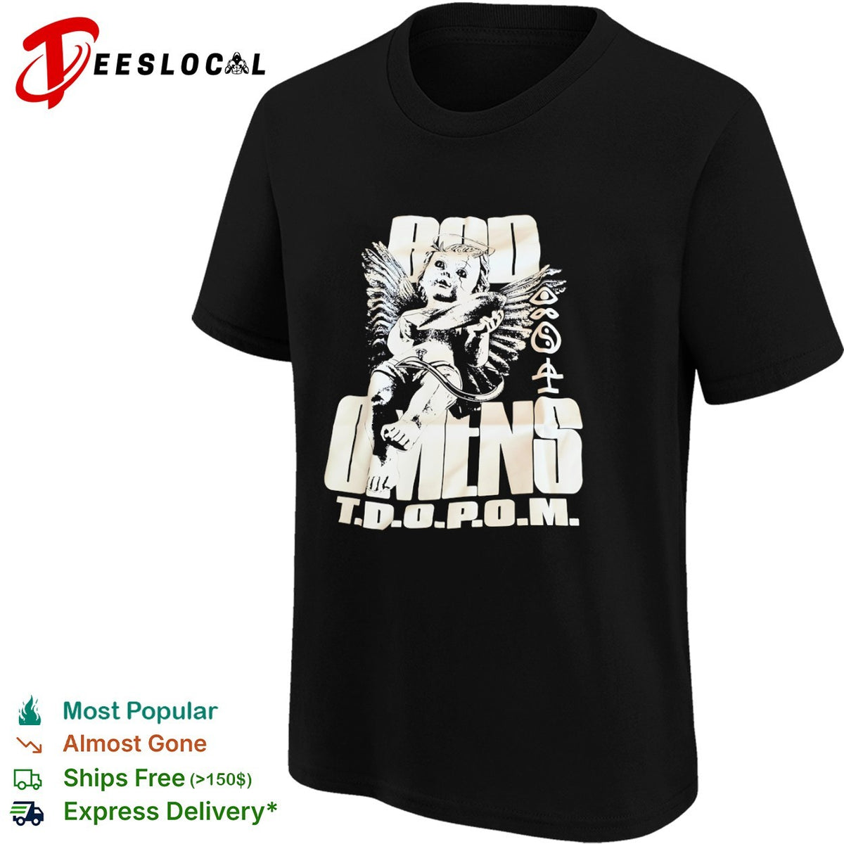 Bad Omens The Death of Peace of Mind Cherub Halo Demon Wings Shirt