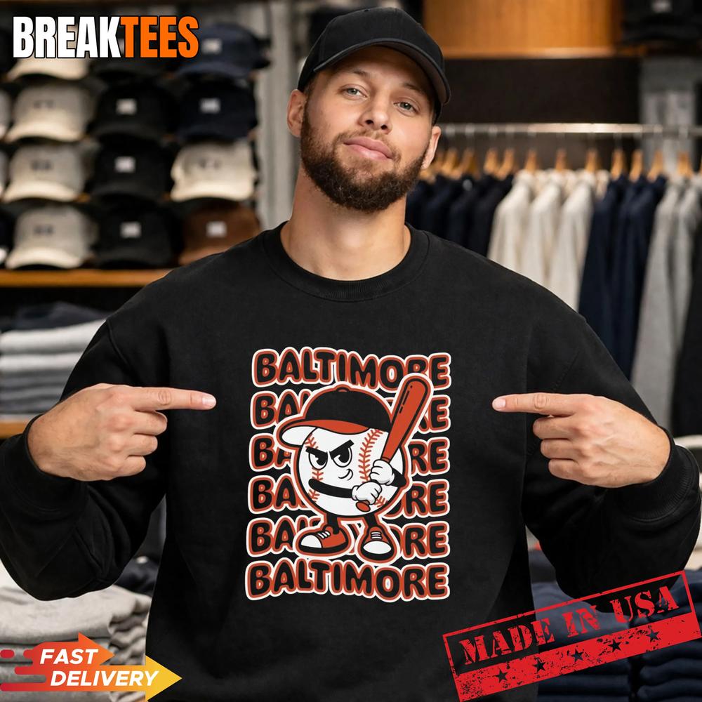 Baltimore Baseball Retro Mascot Shirt