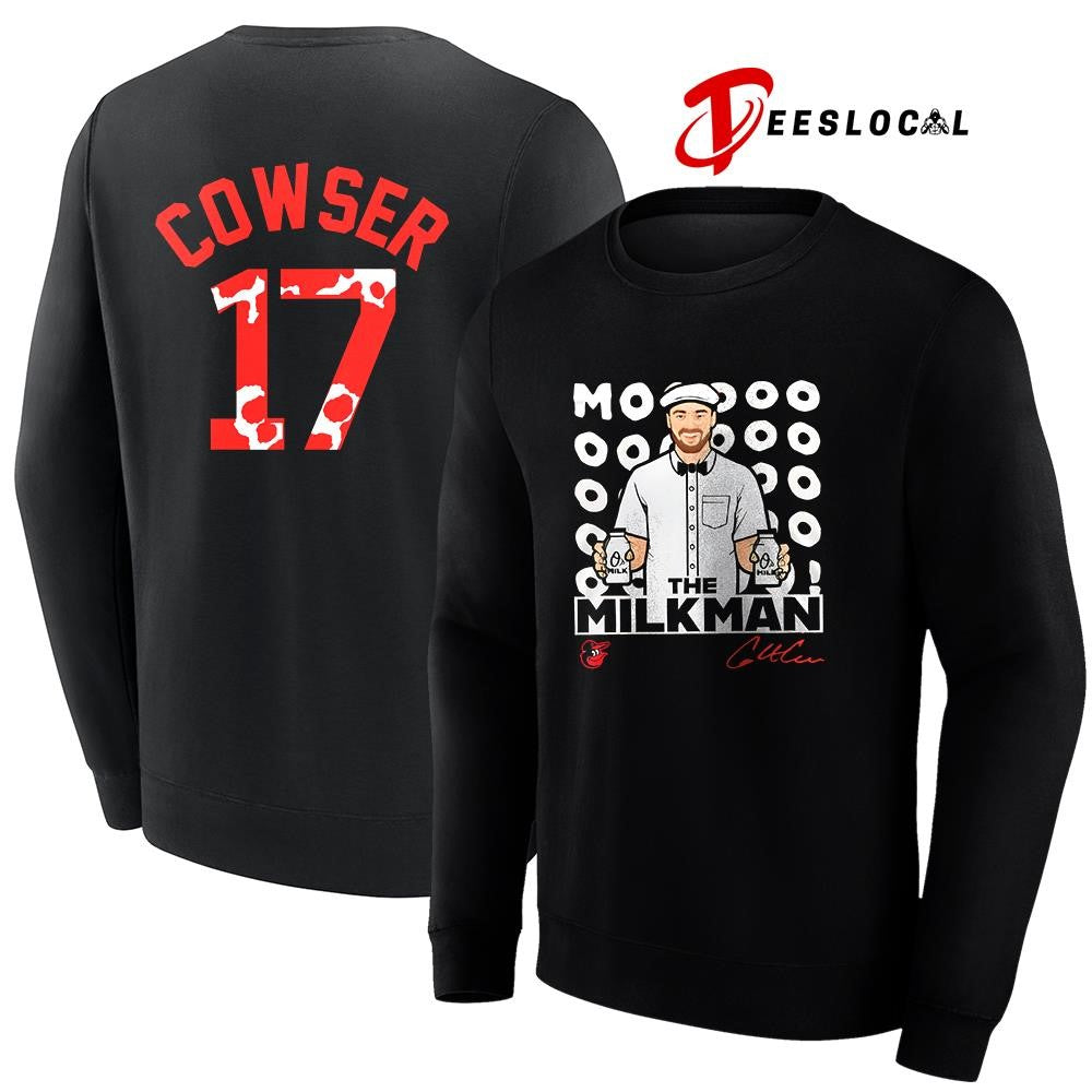 Baltimore Orioles Colton Cowser Milkman mooooo art graphic shirt