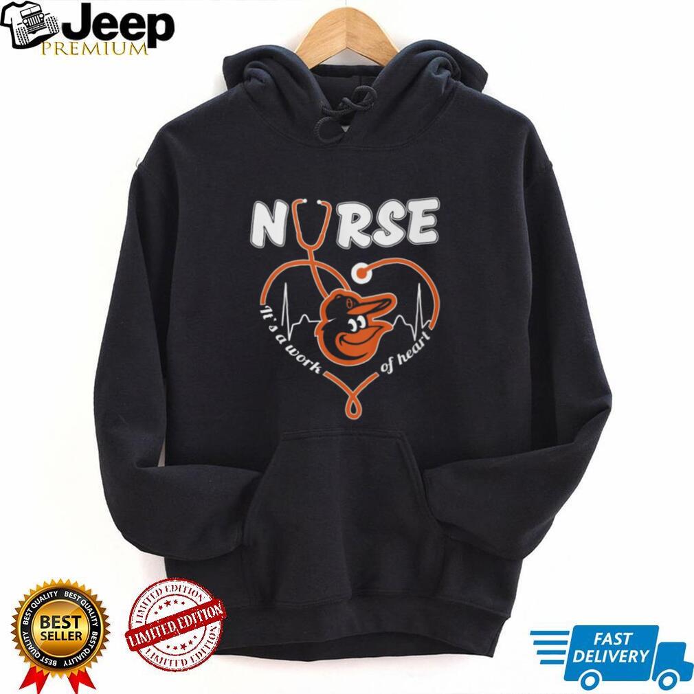 Baltimore Orioles Nursing Heart T Shirt Stethoscope Baseball Fan Apparel
