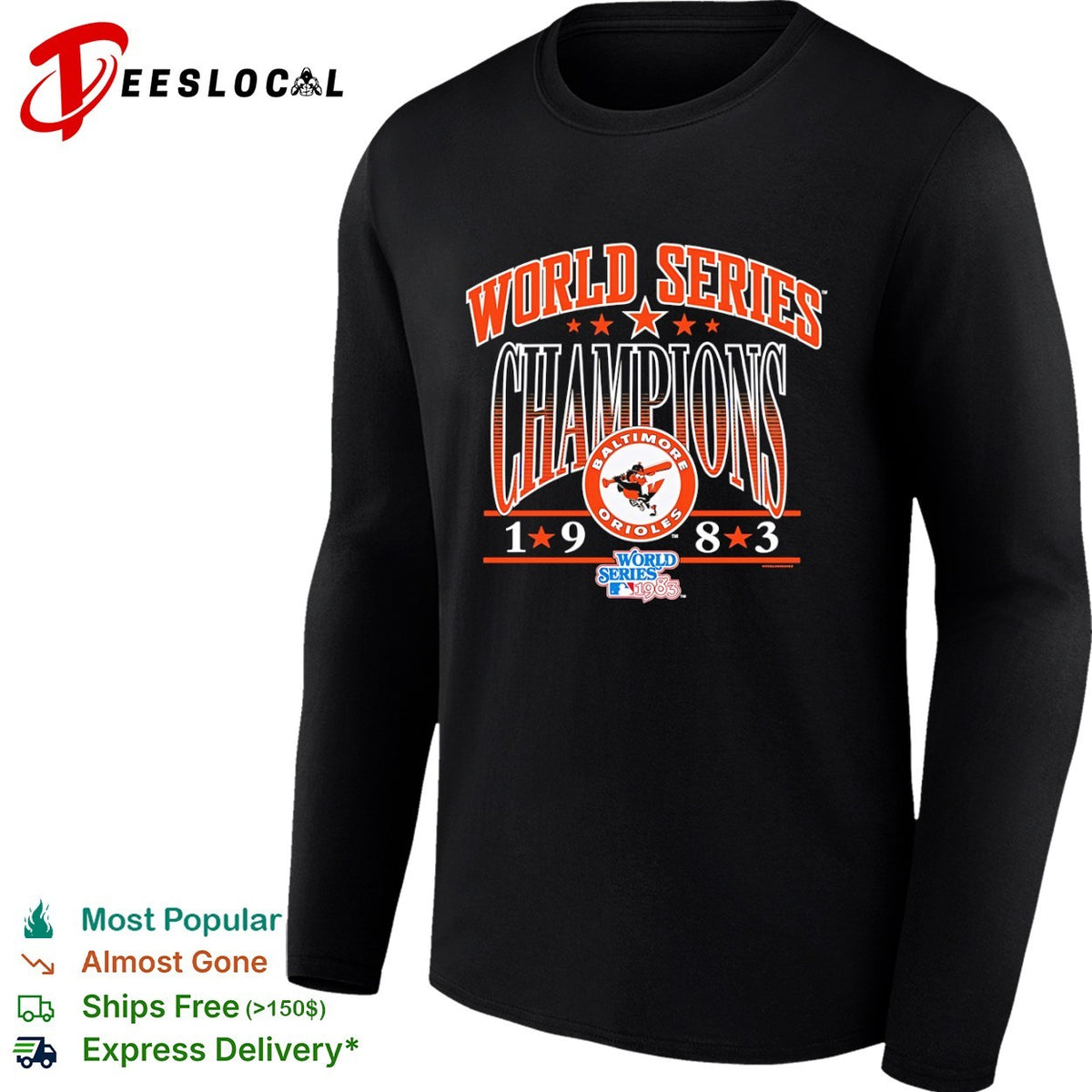 Baltimore Orioles World Series Champions 1983 MLB Baseball shirt