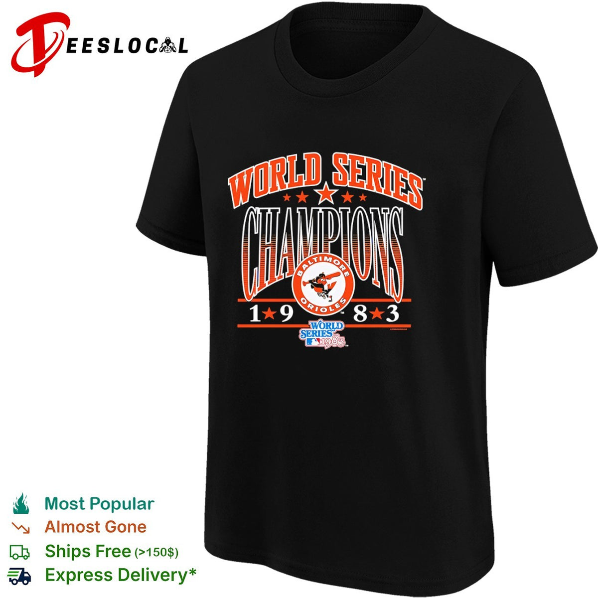Baltimore Orioles World Series Champions 1983 MLB Baseball shirt