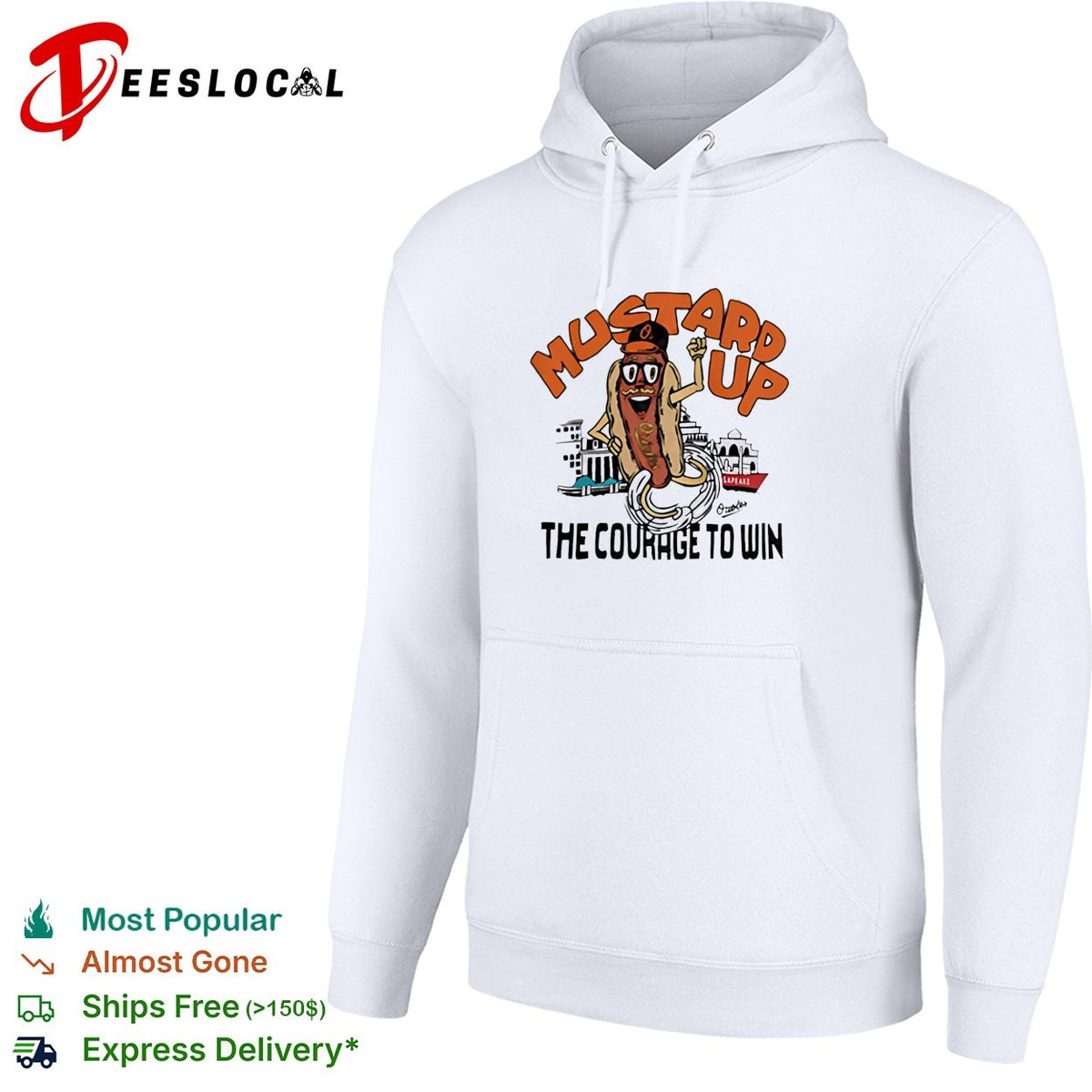 Baltimore Orioles mustard up the courage to win hot dog mascot shirt