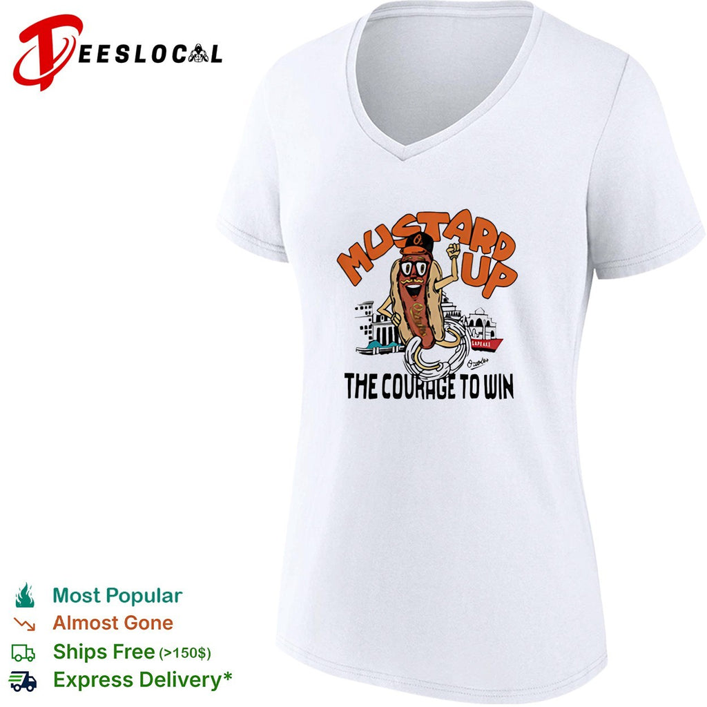 Baltimore Orioles mustard up the courage to win hot dog mascot shirt
