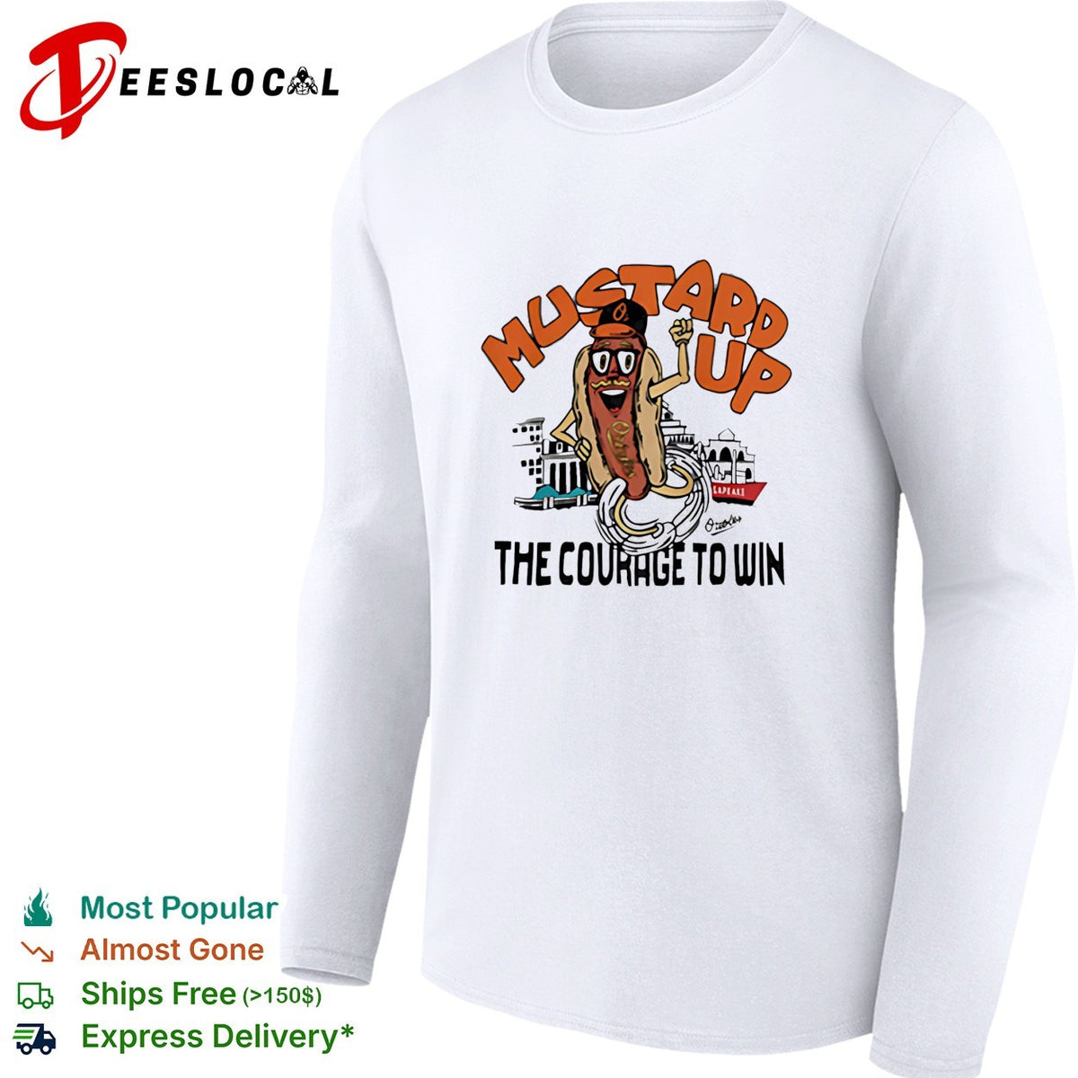 Baltimore Orioles mustard up the courage to win hot dog mascot shirt