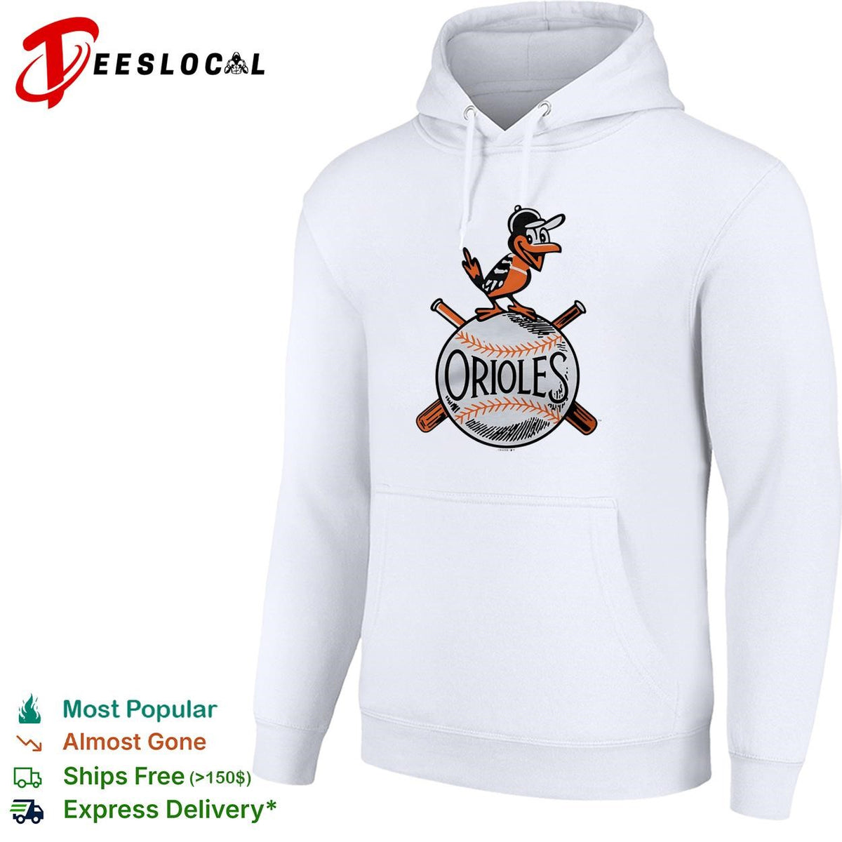 Baltimore Orioles vintage bird perched on baseball logo shirt