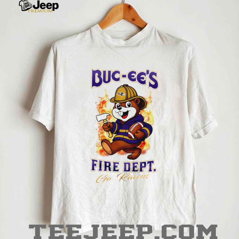 Baltimore Ravens Buc ee’s Fire Dept Football Fan Graphic T Shirt
