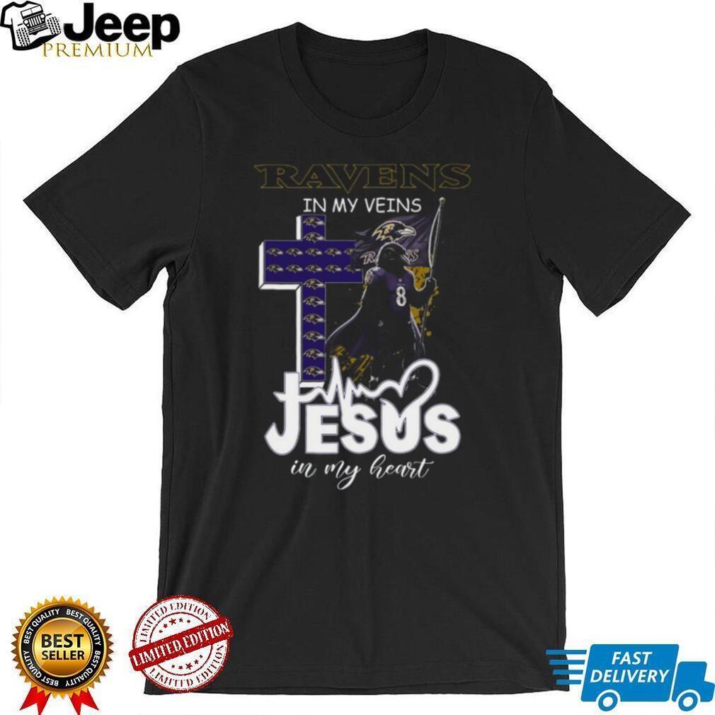 Baltimore Ravens In My Veins Jesus In My Heart Christian Fan Coffee T Shirt