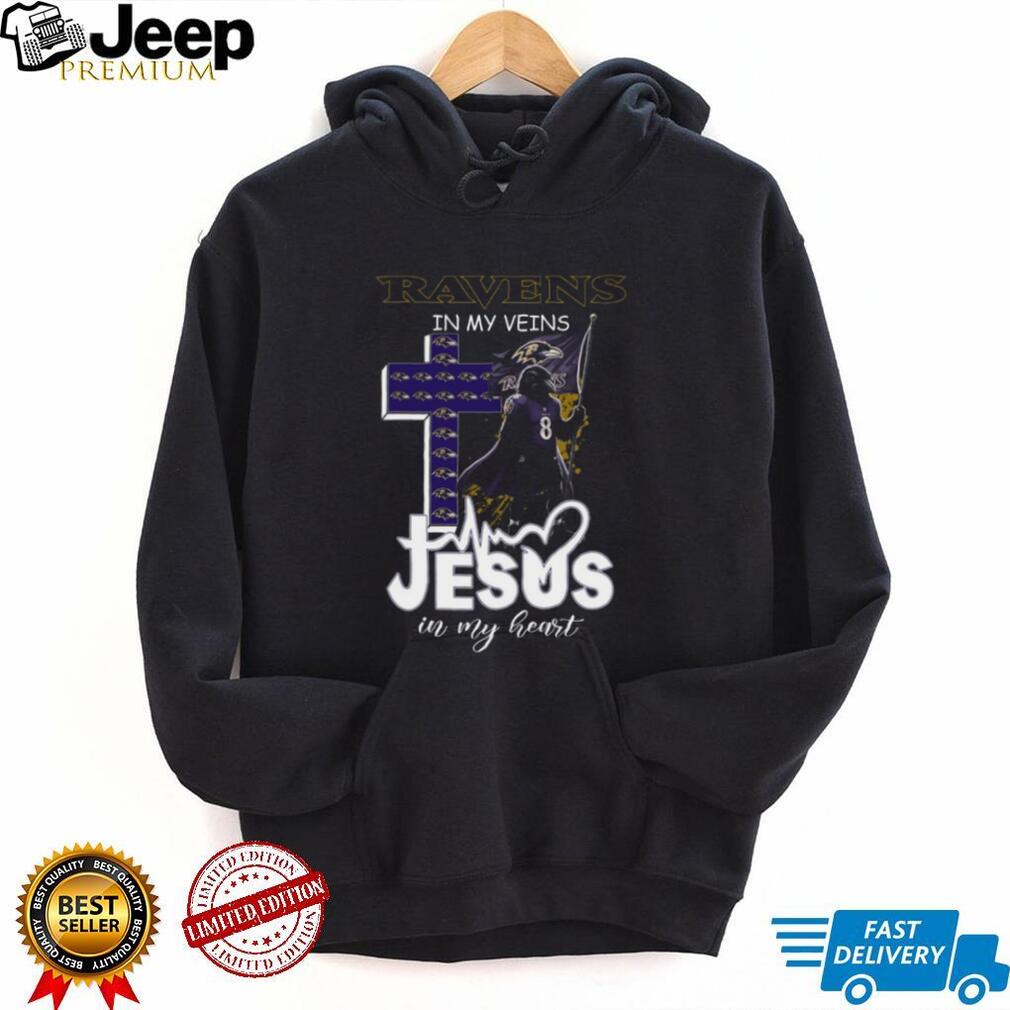 Baltimore Ravens In My Veins Jesus In My Heart Christian Fan Coffee T Shirt