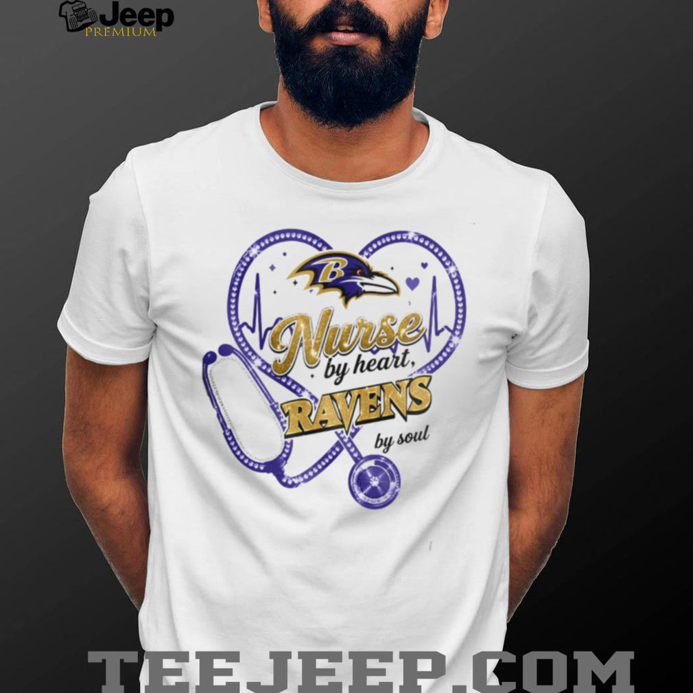 Baltimore Ravens Nurse T Shirt Ravens by Soul Nursing Stethoscope Graphic T Shirt