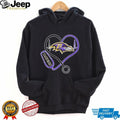 Baltimore Ravens Stethoscope Heartbeat Nurse Medical Fan T Shirt