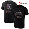 Baltimore Ravens x Grateful Dead steal your face peace love logo shirt
