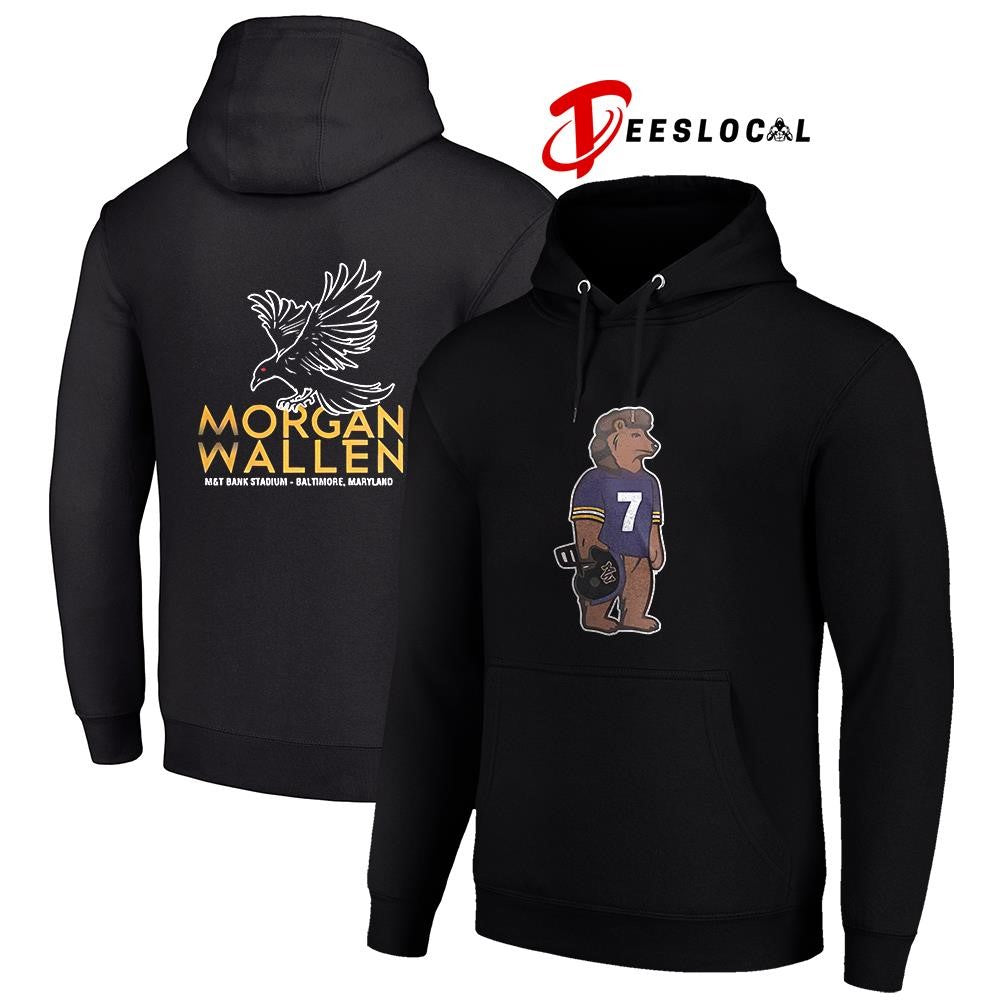Baltimore Ravens x Morgan Wallen bear raven shirt