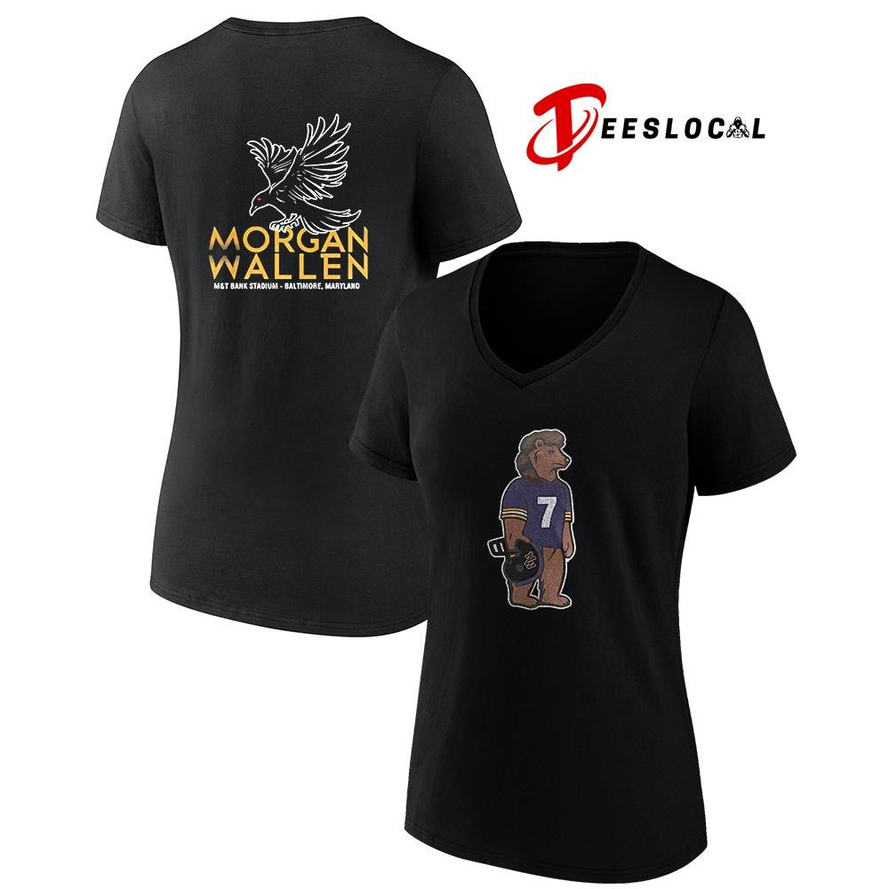 Baltimore Ravens x Morgan Wallen bear raven shirt