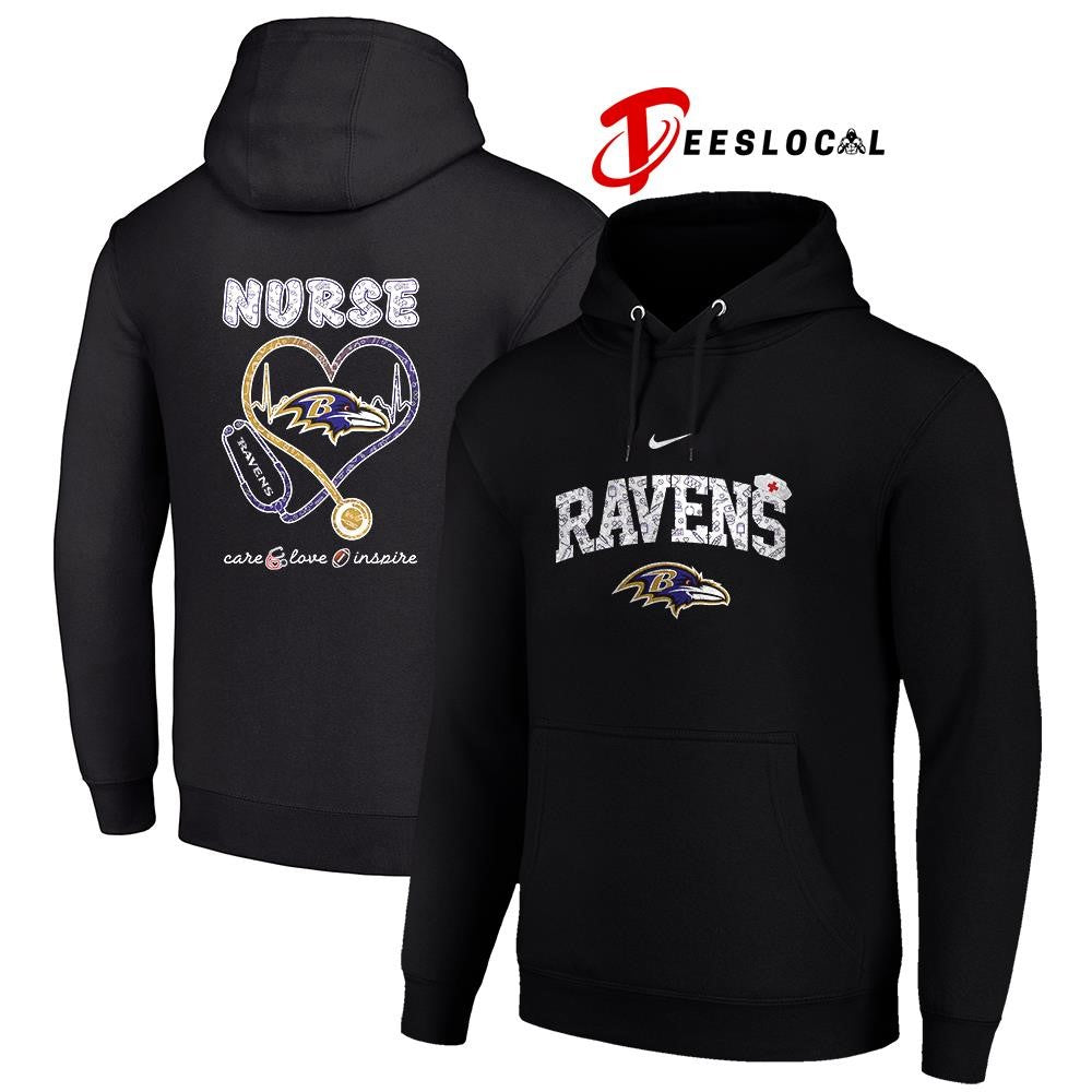 Baltimore Ravens x Nurse care love inspire logo shirt