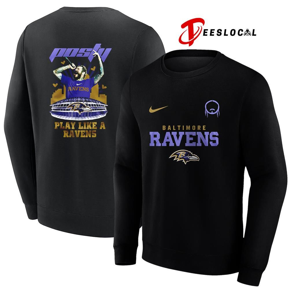 Baltimore Ravens x Post Malone Posty stadium shirt
