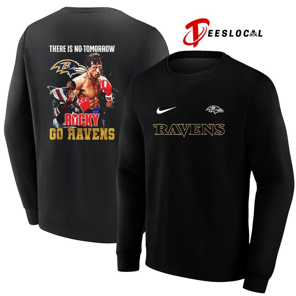 Baltimore Ravens x Rocky there is no tomorrow graphic shirt