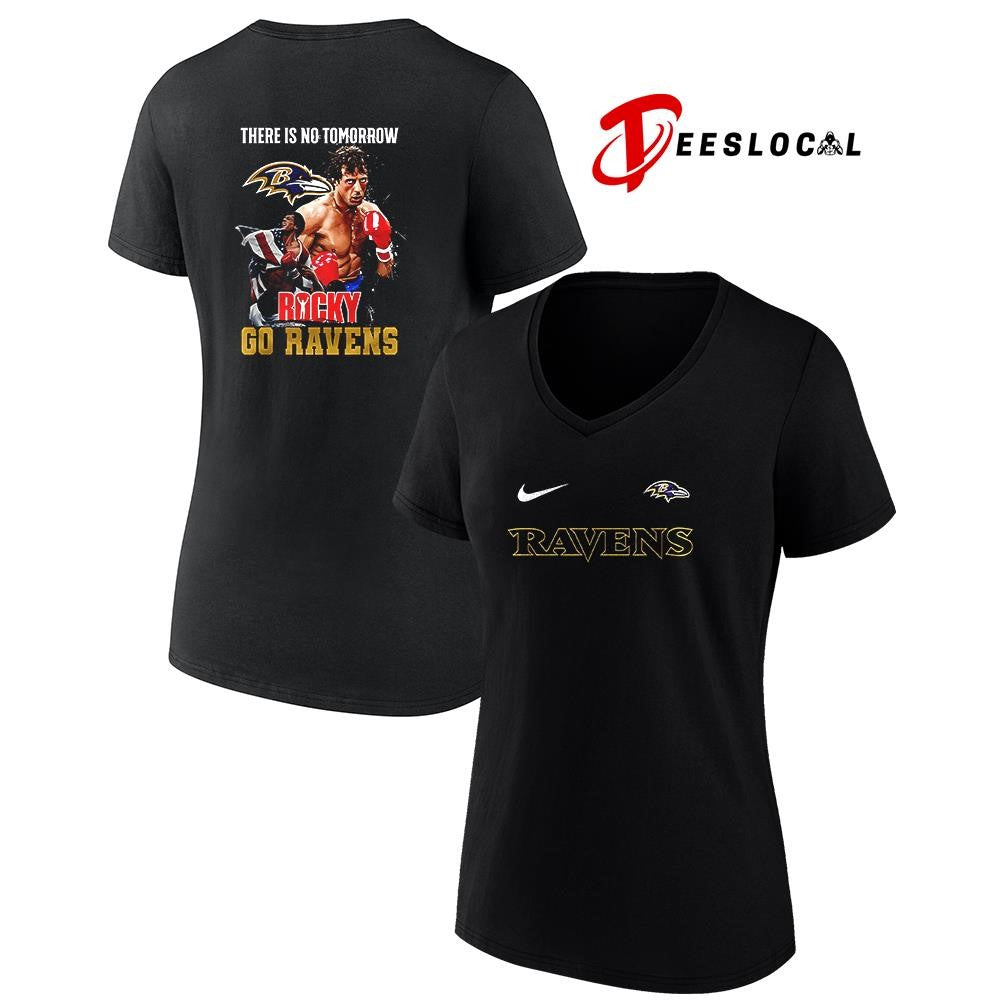 Baltimore Ravens x Rocky there is no tomorrow graphic shirt