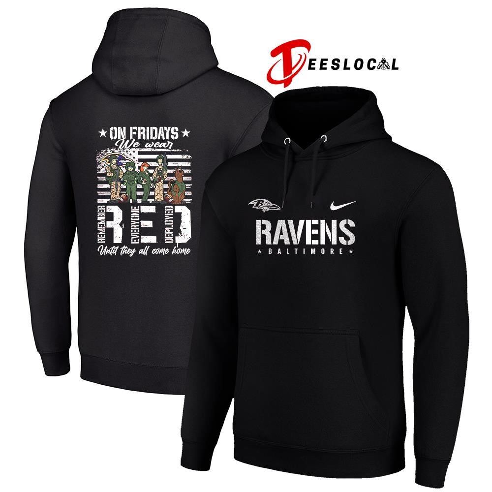 Baltimore Ravens x Scooby Doo on friday we wear RED until they all come home shirt