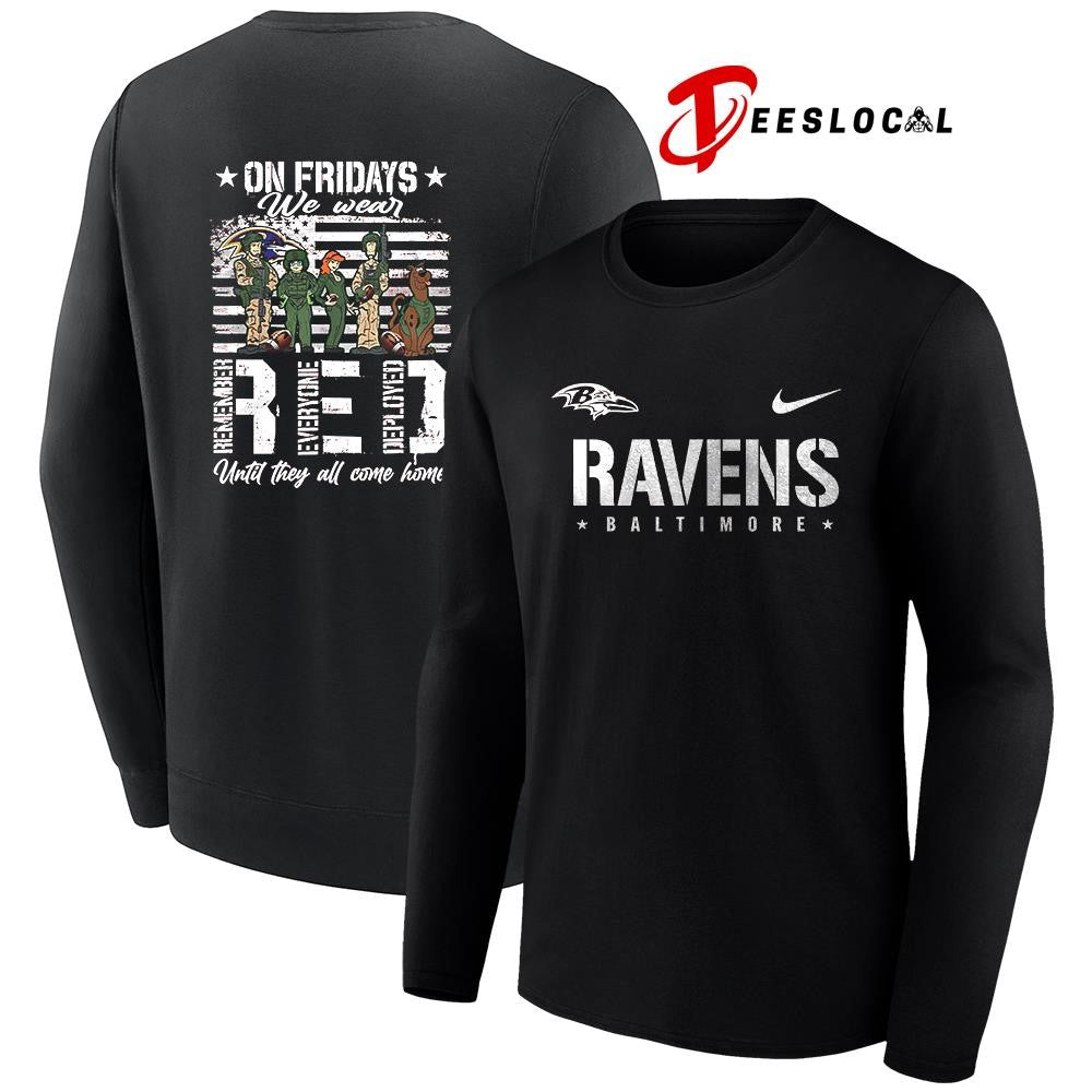 Baltimore Ravens x Scooby Doo on friday we wear RED until they all come home shirt