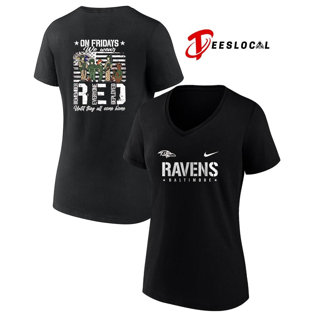Baltimore Ravens x Scooby Doo on friday we wear RED until they all come home shirt
