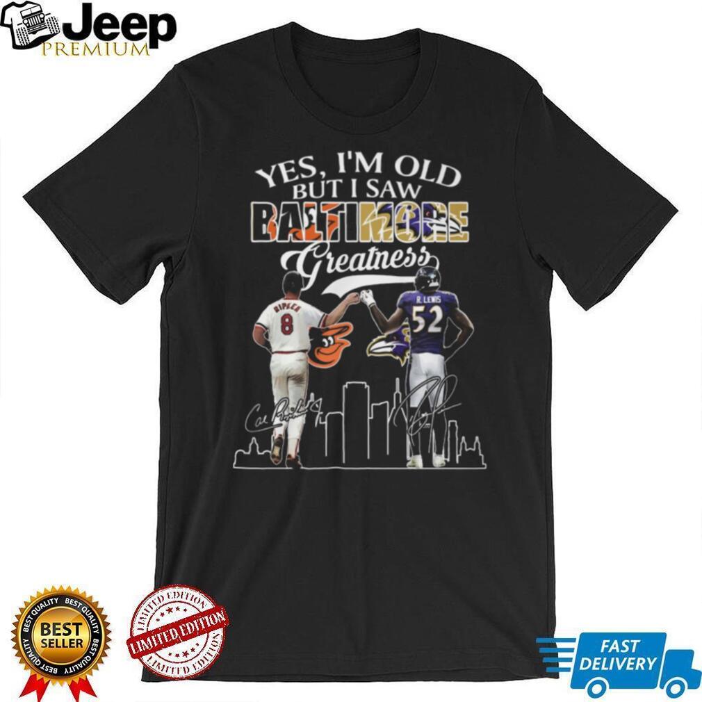 Baltimore Sports Greatness Cal Ripken Jr and Ray Lewis Signature T Shirt