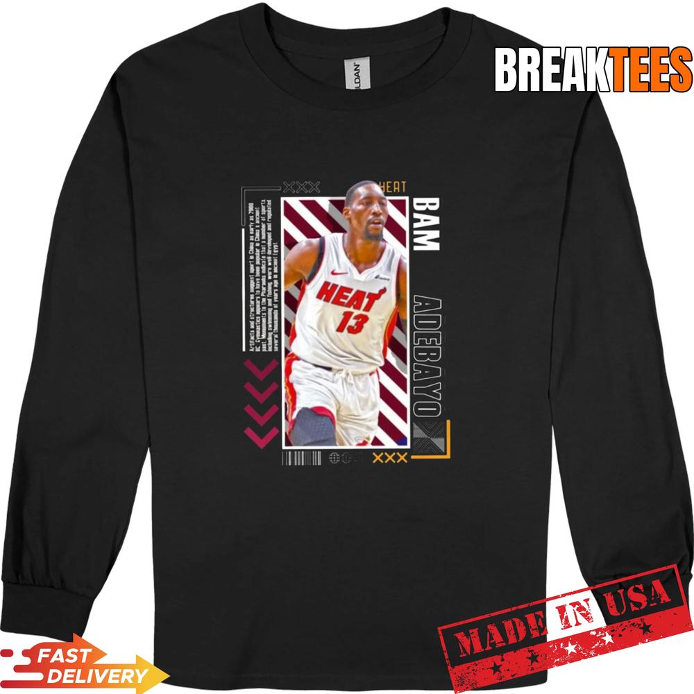 Bam Adebayo Miami Basketball Paper Poster T-Shirt