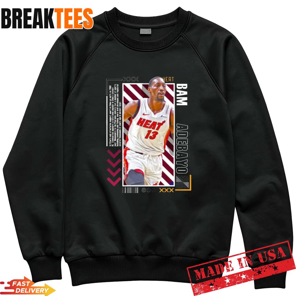 Bam Adebayo Miami Basketball Paper Poster T-Shirt