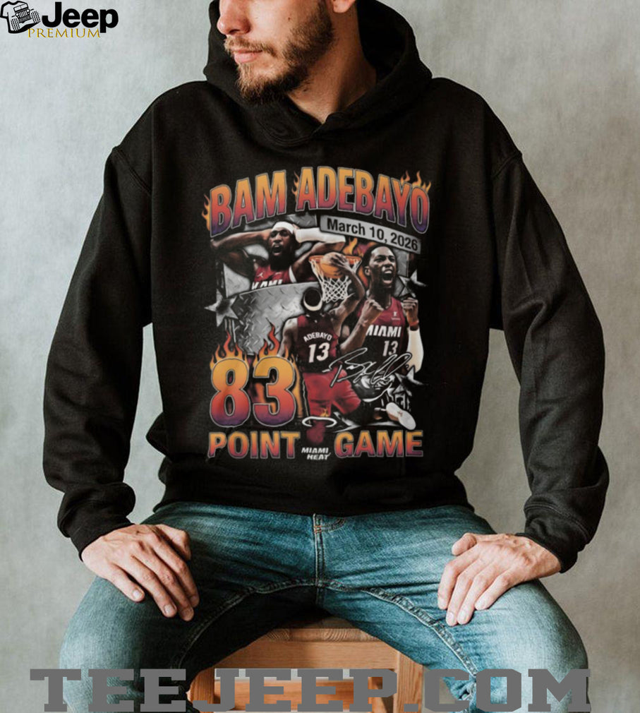 Bam Adebayo Miami Heat 83 Point Game March 10 2026 Vintage Graphic T Shirt