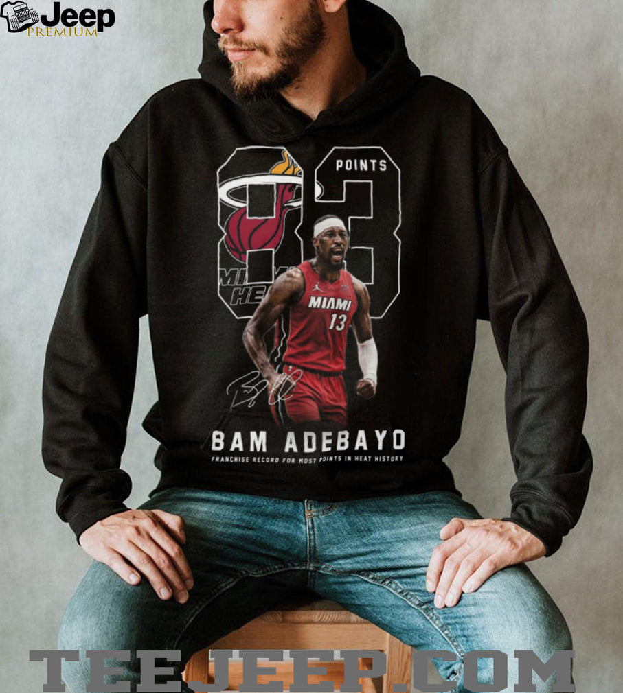 Bam Adebayo Miami Heat Franchise Points Record Commemorative T Shirt