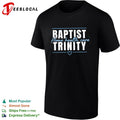 Baptist Trinity Home Health Care bold lettering business logo graphic shirt