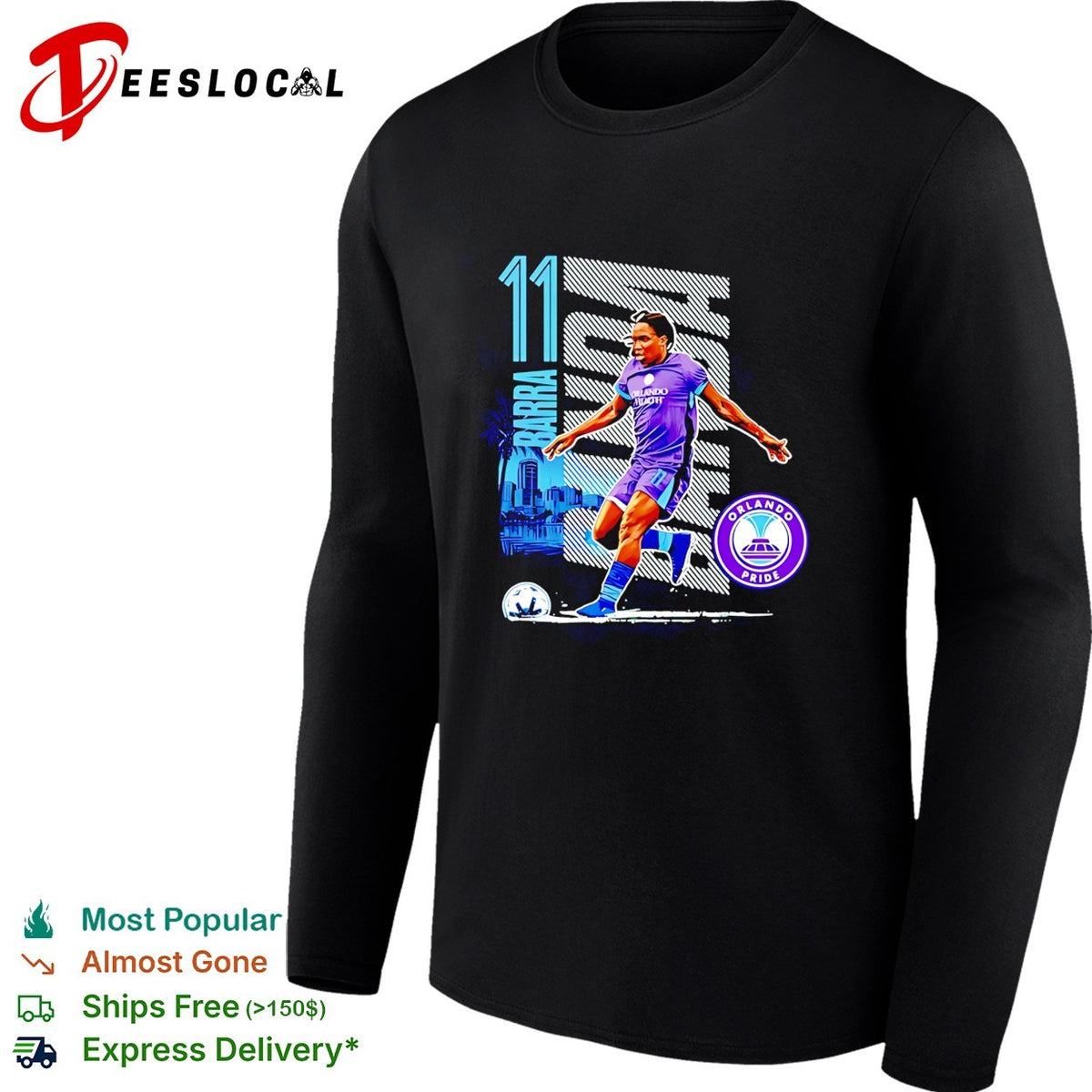 Barbra Banda Orlando Pride NWSL skyline shirt