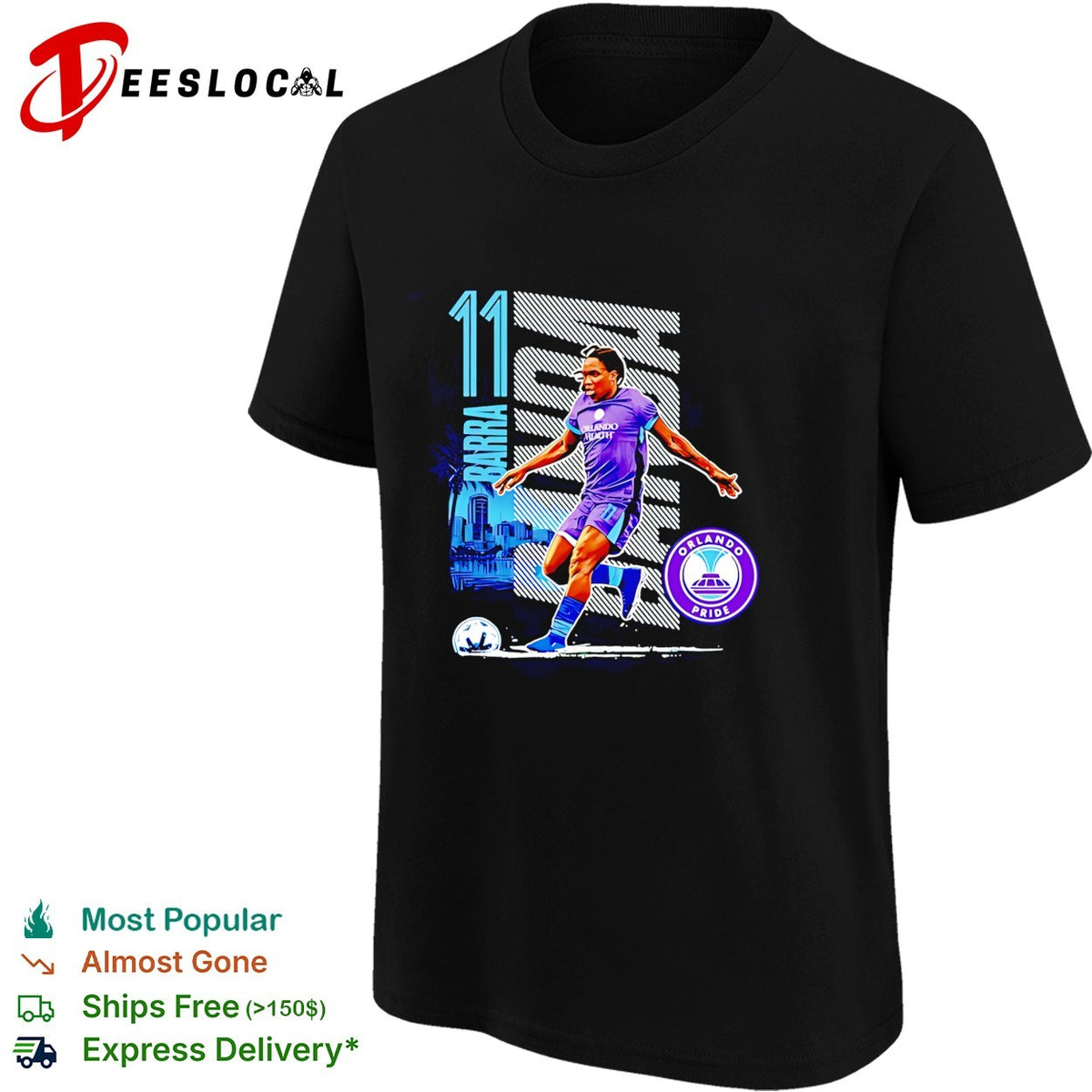 Barbra Banda Orlando Pride NWSL skyline shirt
