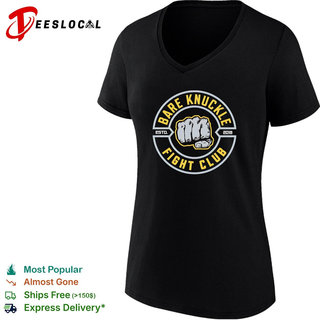 Bare knuckle fight club established 2018 fist circle badge shirt