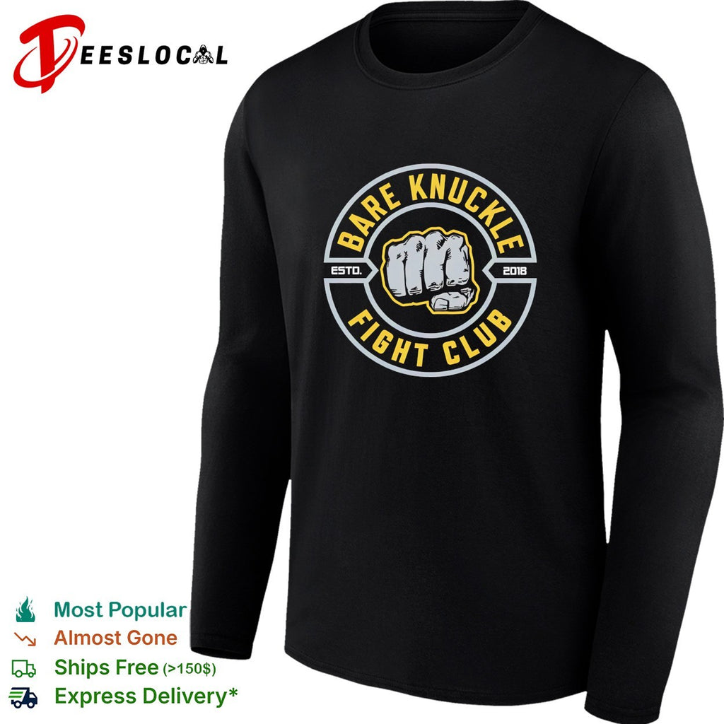 Bare knuckle fight club established 2018 fist circle badge shirt