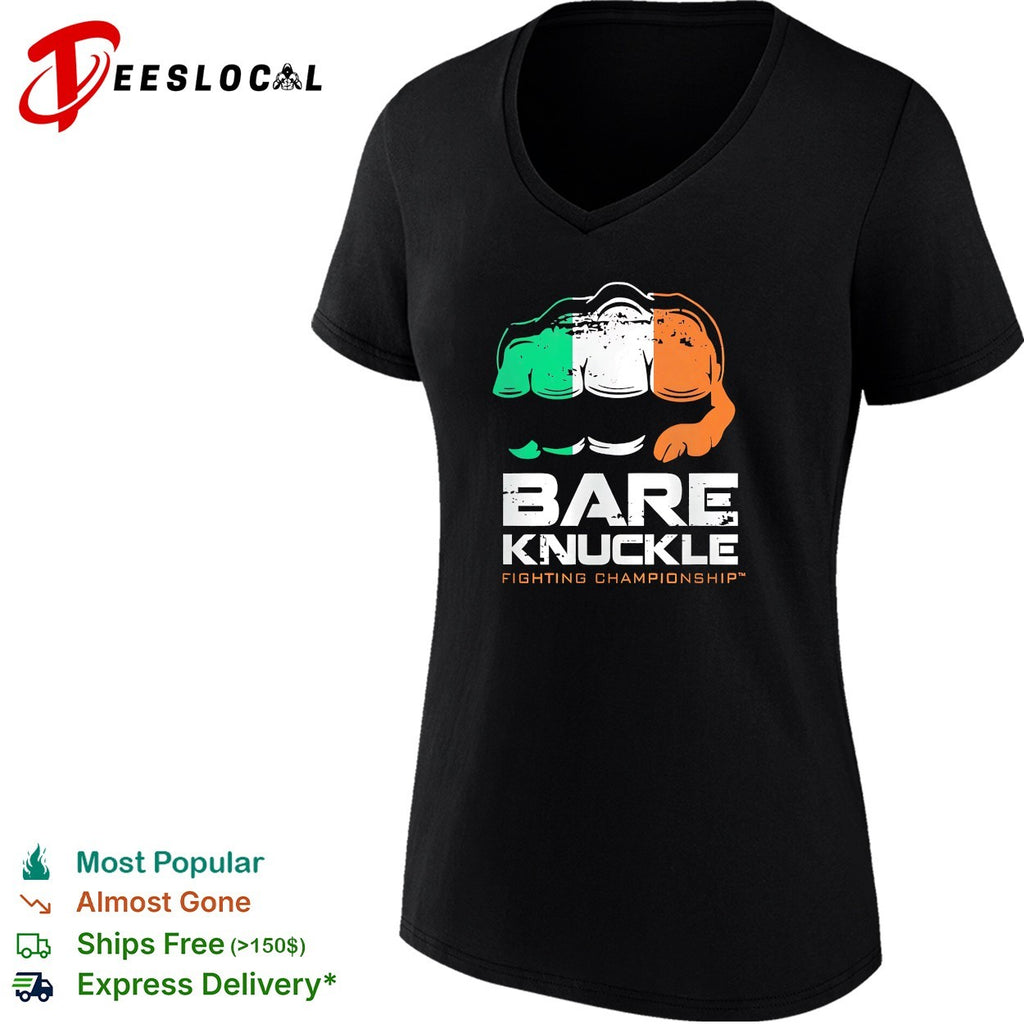 Bare knuckle fighting championship flag fist emblem shirt