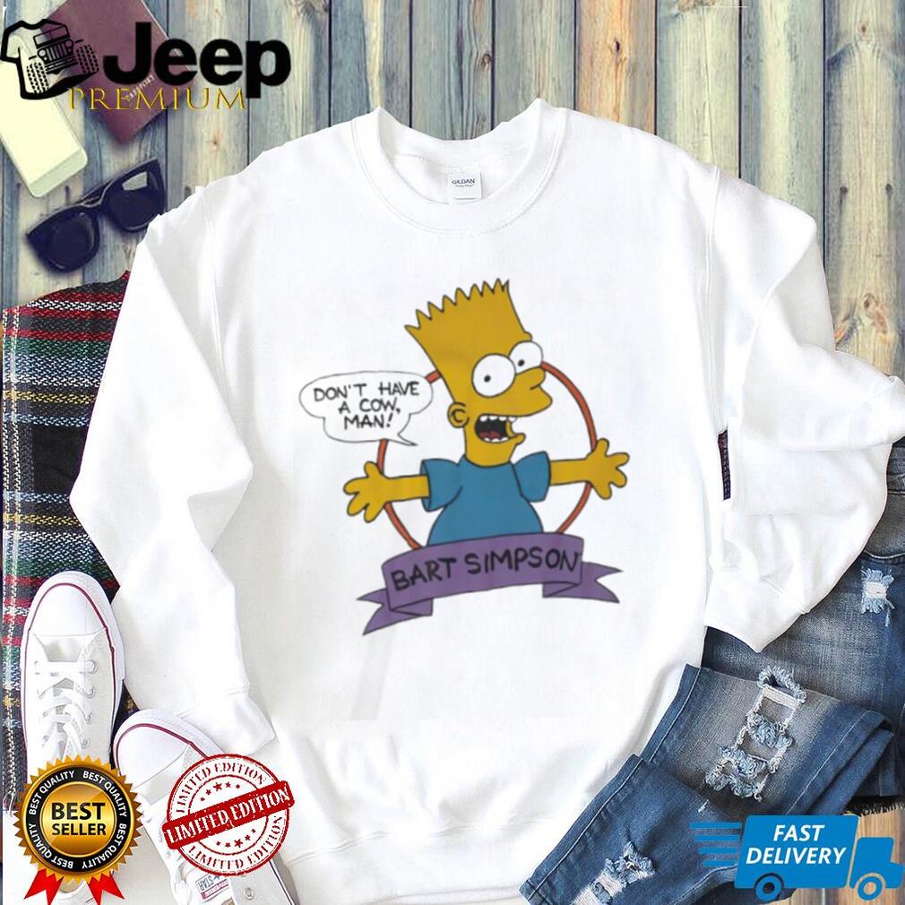 Bart Simpson Don’t Have A Cow Man Vintage White T Shirt